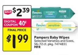 Stop&Shop Pampers Baby Wipes offer