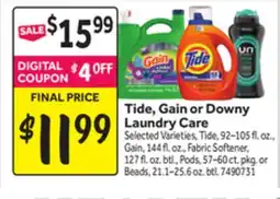 Stop&Shop Tide, Gain or Downy Laundry Care offer