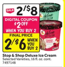 Stop&Shop Deluxe Ice Cream offer