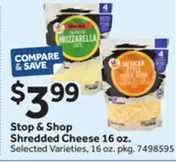 Stop&Shop Stop & Shop Shredded Cheese offer