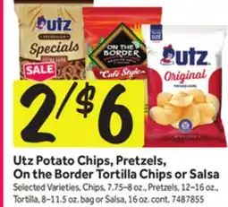 Stop&Shop Utz Potato Chips, Pretzels, On the Border Tortilla Chips or Salsa offer