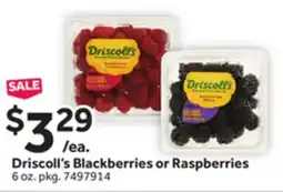 Stop&Shop Driscoll's Blackberries or Raspberries offer