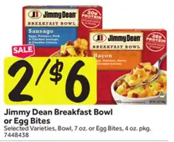 Stop&Shop Jimmy Dean Breakfast Bowl or Egg Bites offer