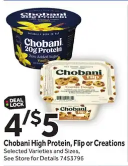 Stop&Shop Chobani High Protein, Flip or Creations offer