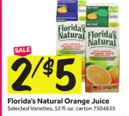 Stop&Shop Florida's Natural Orange Juice offer