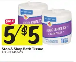 Stop&Shop Stop & Shop Bath Tissue offer