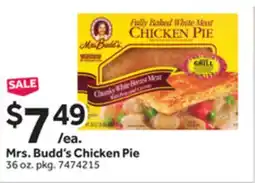 Stop&Shop Mrs. Budd's Chicken Pie offer