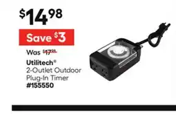 Lowe's Utilitech 2-Outlet Outdoor Plug-In Timer offer