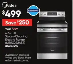 Lowe's 6.3-cu ft Steam-Cleaning Electric Range offer