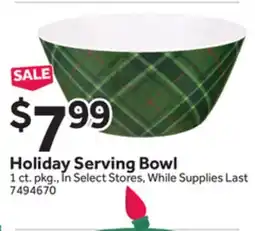 Stop&Shop Holiday Serving Bowl offer
