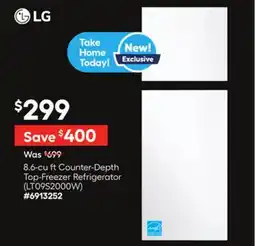 Lowe's 8.6-cu ft Counter-Depth Top-Freezer Refrigerator offer