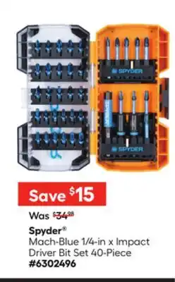 Lowe's Mach-Blue 1/4-in x Impact Driver Bit Set 40-Piece offer