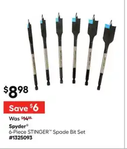 Lowe's 6-Piece STINGER Spade Bit Set offer