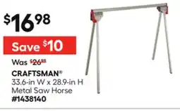 Lowe's CRAFTSMAN 33.6-in W x 28.9-in H Metal Saw Horse offer