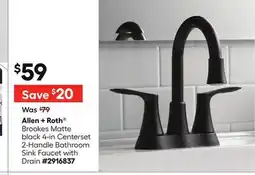 Lowe's black 4-in Centerset 2-Handle Bathroom Sink Faucet with offer