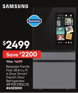 Lowe's Bespoke Family Hub 28.6-cu ft 4-Door Smart French Door Refrigerator offer