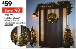 Lowe's 4-Piece Pre-Lit Christmas Décor Set offer
