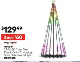 Lowe's 7.5-ft LED Cone Tree Pre-Lit Color Changing Smart Christmas Light offer