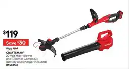 Lowe's 20-Volt MaxF Blower and Trimmer Combo Kit offer