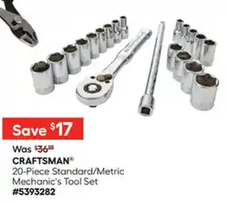 Lowe's 20-Piece Standard/Metric Mechanic's Tool Set offer