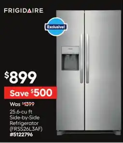 Lowe's 25.6-cu ft Side-by-Side Refrigerator offer