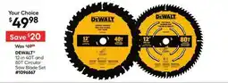 Lowe's 12-in 40T and 80T Circular Saw Blade Set offer