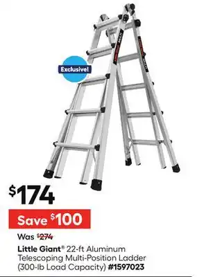 Lowe's 22-ft Aluminum Telescoping Multi-Position Ladder offer