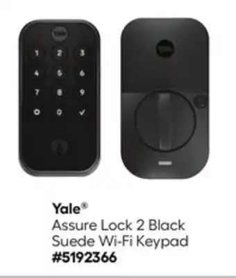 Lowe's Yale Assure Lock 2 Black Suede Wi-Fi Keypad offer