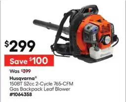 Lowe's 150BT 52cc 2-Cycle 765-CFM Gas Backpack Leaf Blower offer