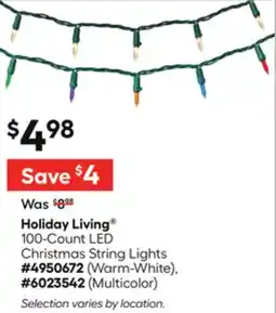 Lowe's 100-Count LED Christmas String Lights offer