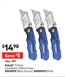Lowe's 3-Pack Lock-Back Utility Knives offer