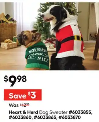 Lowe's Heart & Herd Dog Sweater offer