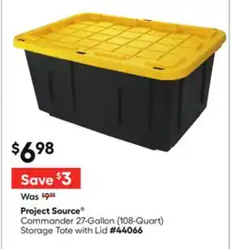 Lowe's Commander 27-Gallon 108-Quart) Storage Tote with Lid offer