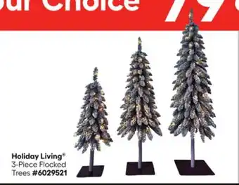 Lowe's 3-Piece Flocked Trees offer