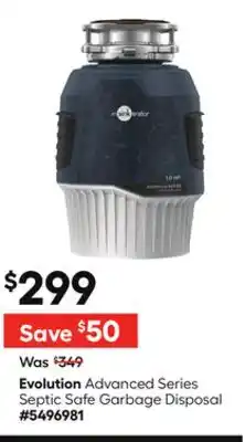 Lowe's Evolution Advanced Series Septic Safe Garbage Disposal offer