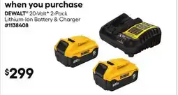 Lowe's Select DEWALT 20V Power Tools offer