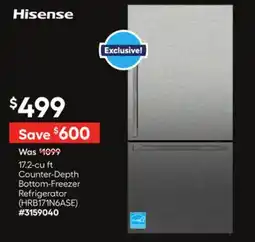 Lowe's 17.2-cu ft Counter-Depth Bottom-Freezer Refrigerator offer