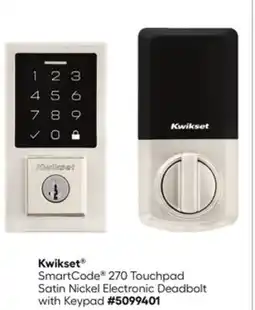 Lowe's SmartCode 270 Touchpad Satin Nickel Electronic Deadbolt with Keypad offer