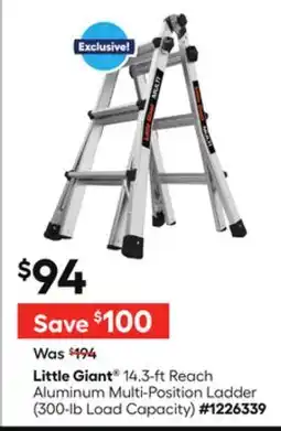 Lowe's Little Giant 14.3-ft Reach Aluminum Multi-Position Ladder offer