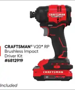 Lowe's CRAFTSMAN V20F RP Brushless Impact Driver Kit offer