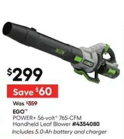 Lowe's POWER+ 56-voltG 765-CFM Handheld Leaf Blower offer
