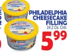 Bravo Supermarkets PHILADELPHIA CHEESECAKE FILLING offer