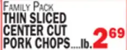 Bravo Supermarkets THIN SLICED CENTER CUT PORK CHOPS offer