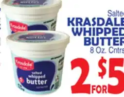 Bravo Supermarkets KRASDALE WHIPPED BUTTER offer