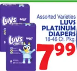Bravo Supermarkets LUVS PLATINUM DIAPERS offer