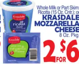 Bravo Supermarkets KRASDALE MOZZARELLA CHEESE offer