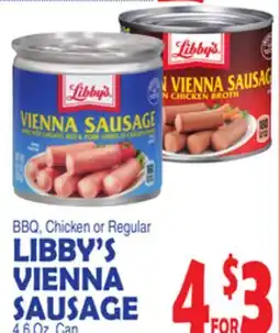 Bravo Supermarkets LIBBY'S VIENNA SAUSAGE offer