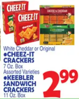 Bravo Supermarkets CHEEZ-IT CRACKERS, 7 Oz. Box offer