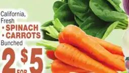 Bravo Supermarkets SPINACH, CARROTS offer
