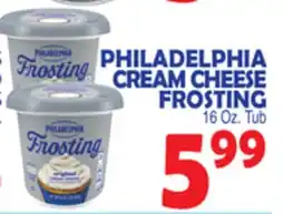 Bravo Supermarkets PHILADELPHIA CREAM CHEESE FROSTING offer